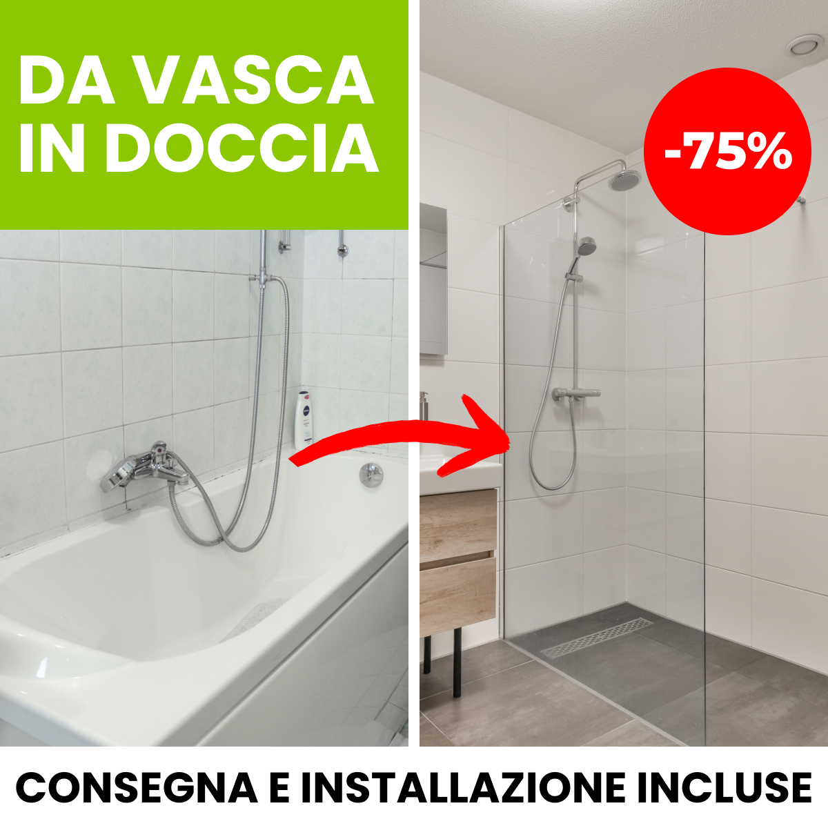 Da vasca in doccia